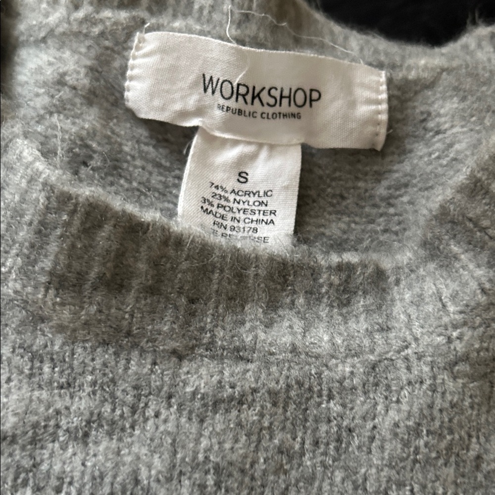 Workshop Republic Clothing Women's Soft Gray Turtleneck Sweater